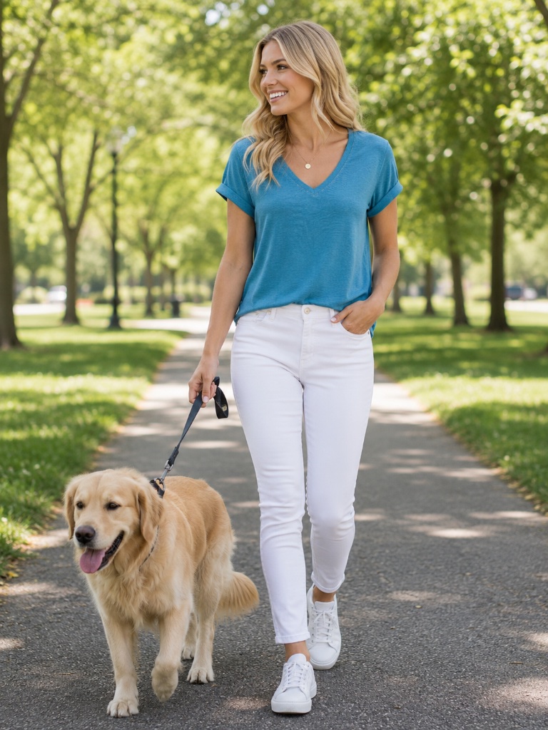 Whbm Metallic Stitched Cuffed TShirt